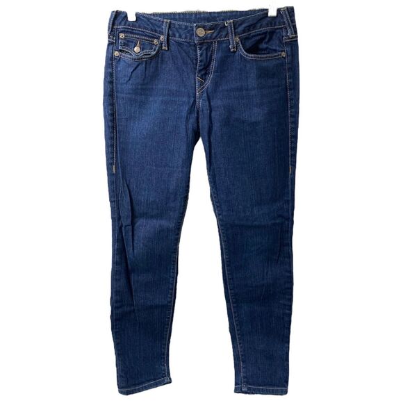True Religion Women's Jean’s Blue Denim Julie Low Rise Flap Pocket Size 31 X 29 - Picture 1 of 14